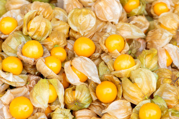 Cape gooseberry fruit, Physalis peruviana fruit in market