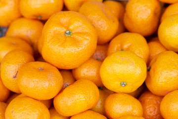 background with fresh Orange fruit in market