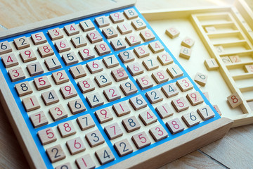 Sudoku game / wooden block number