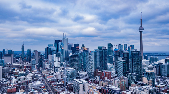 Downtown Toronto CN Tower Aerial