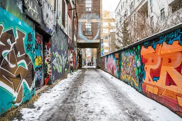 Wall murals Narrow Alley Graffiti Alley Toronto