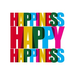 Fototapeta na wymiar Happy Happiness Vector Template Design Illustration