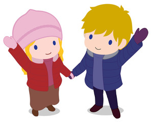 可愛い恋人たち　冬空に手を振る　タイプA