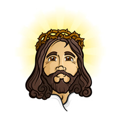 Jesus Christ the Holy Savior and Son of God Cartoon Character