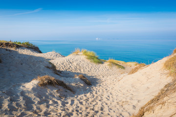 Dünen am Strand der Ostsee im Sommer