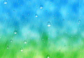 背景素材　窓ガラス越し