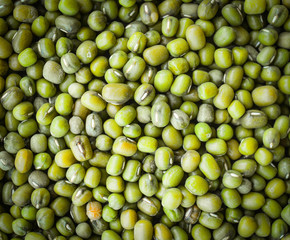 Mung beans background / top view close up mung beans seed texture background