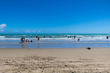 young couple on the beach