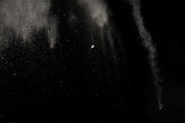 Dust Ashes and Debris Particles Falling