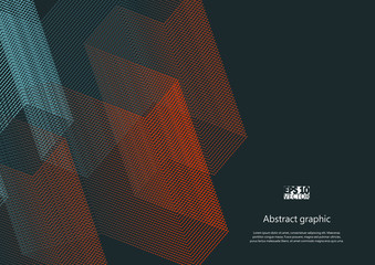 Graphic illustration with geometric pattern. Eps10 Vector illustration.