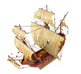 ship model isolated on white