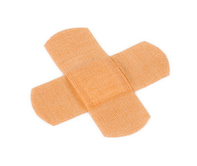 beige plaster isolated on white