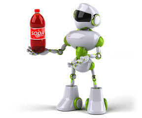 Obraz na płótnie Canvas Green robot - 3D Illustration