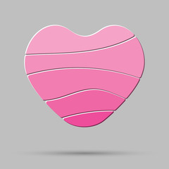 Vector element heart, love. Symbol of romance.