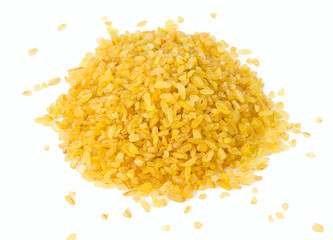 bulgur cereal isolated on white
