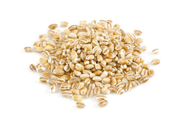pearl barley isolated on white backrgound