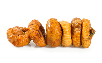 dried figs isolated on white