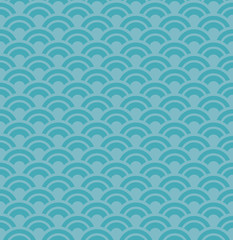 Blue Wave Seamless Pattern