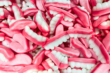 Halloween gummy milk teeth, halloween candy for party, trick or treat