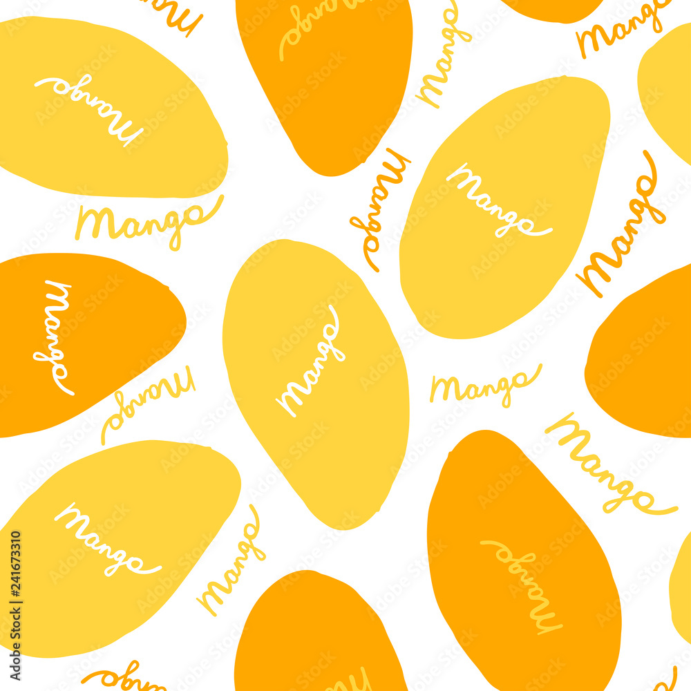 Poster mango, seamless pattern for your design