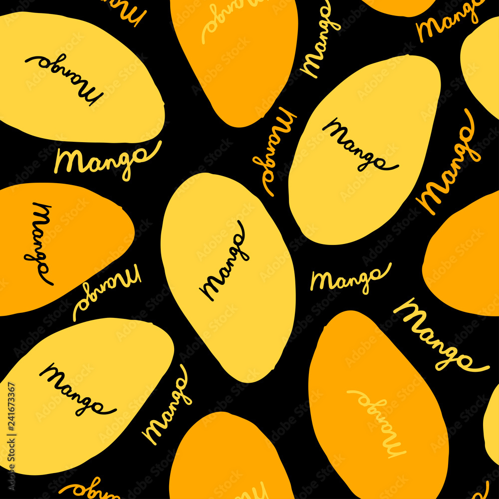 Poster mango, seamless pattern for your design