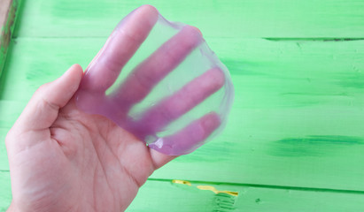 slime on a bright background