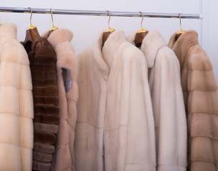 Fur coats.