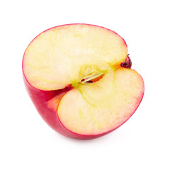 Red apple whole pieces isolated on white background