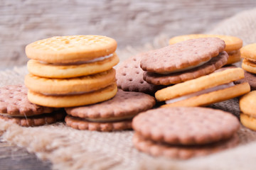 Fototapeta na wymiar cookies with cream