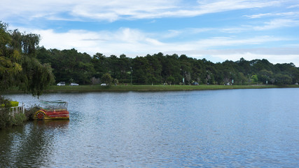 pedal boat on the lake