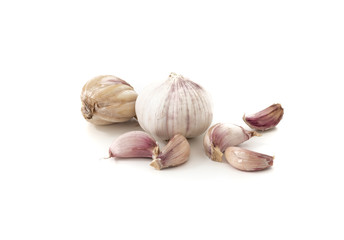 Isolated garlic white background 