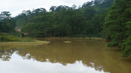still lake on the mountain