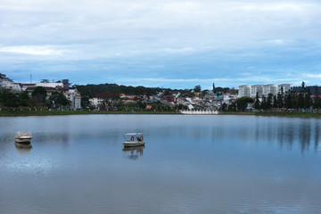 pedalo on the lake
