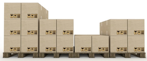 Cardboard boxes transportation and storage
