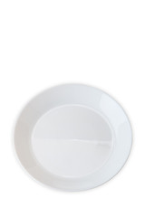 empty white plate on white background