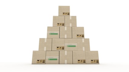 Cardboard boxes transportation and storage
