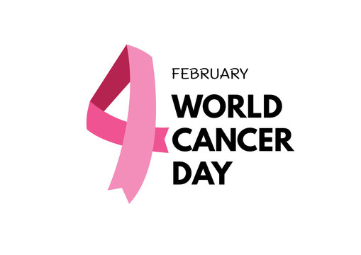 pink ribbon world cancer day vector