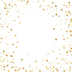 Gold stars random luxury sparkling confetti. Scatt
