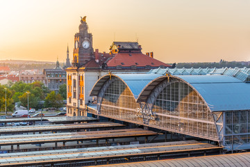 La gare principale de Prague, Hlavni nadrazi, Prague, République Tchèque