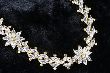 Imitation jewelry - Modern fancy neck set closeup macro image for woman fashion  