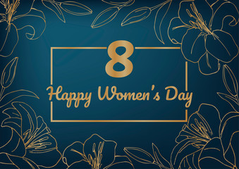 Greeting card for happy women's day