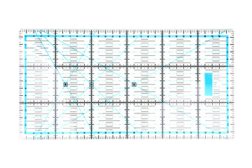 Patchwork ruler isolated on white background