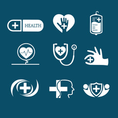 Medical service logos vector set