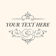 Vintage flourish ornament illustration