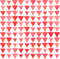 Light RED Triangles. RED gradient. Seamless vector pattern for design of fabric, wallpapers. Vector illustration