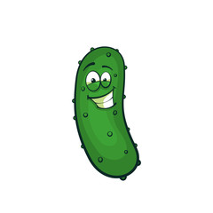 Cucumber icon. Cartoon character. Isolated vector illustration.