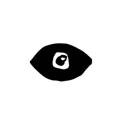 Eye grunge icon. Vision vector illustration.
