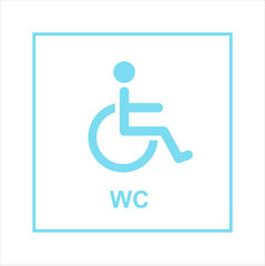 Symbol icona wektorowa toalet - obrazy, fototapety, plakaty