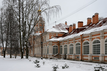 St. Petersburg, Russia - December 29, 2018. Alexander Nevsky Lavra