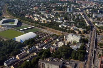 Obraz premium View from the airliner of Kiev - Tallinn